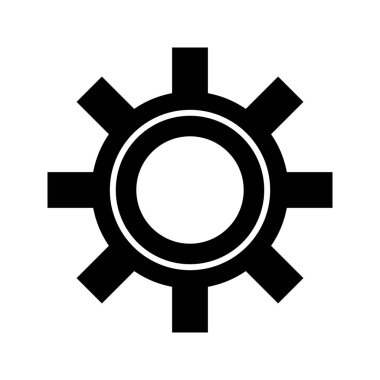 Güzel ayarlar glyph siyah simgesi