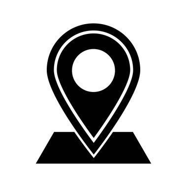 Güzel haritalar glyph siyah simgesi