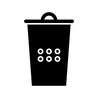 Güzel geri dönüşüm bin glyph siyah simgesi