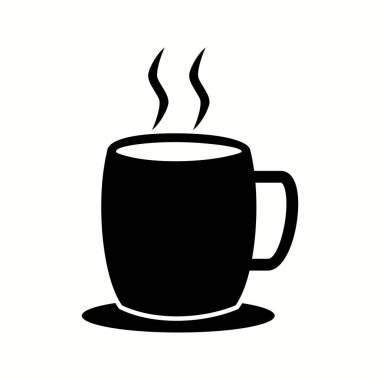 Güzel sıcak çay glyph siyah simgesi