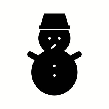 Güzel Kardan Adam glyph siyah simgesi