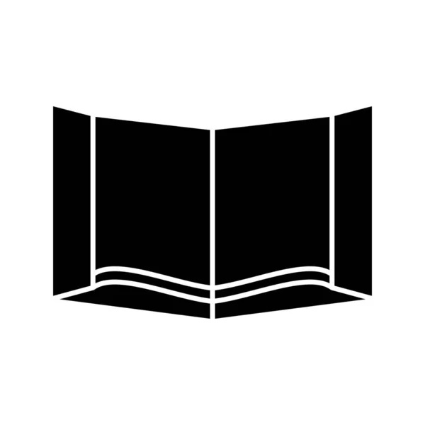 Hermoso libro sagrado Glifo icono negro — Vector de stock