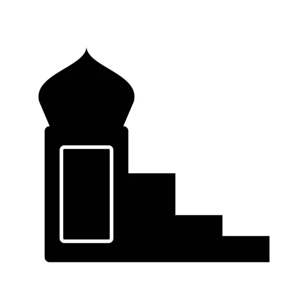 Bewautiful mimbar Glyph negru icon — Vector de stoc