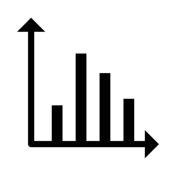 Vacker statistik Glyph svart ikon — Stock vektor