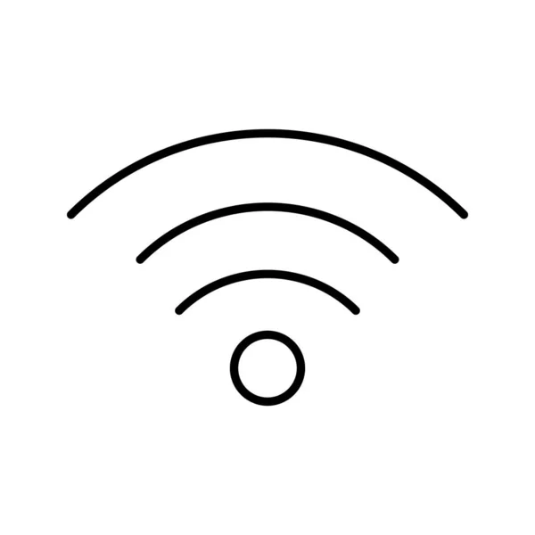 Vacker WiFi-linje svart ikon — Stock vektor