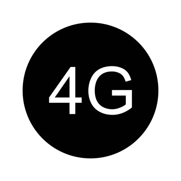 Belo ícone preto glifo 4G —  Vetores de Stock