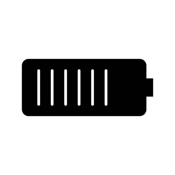 Beautiful battery glyph black icon — Stock Vector