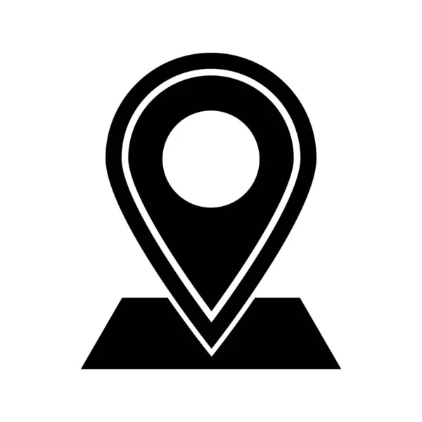Hermosos mapas glifo negro icono — Vector de stock
