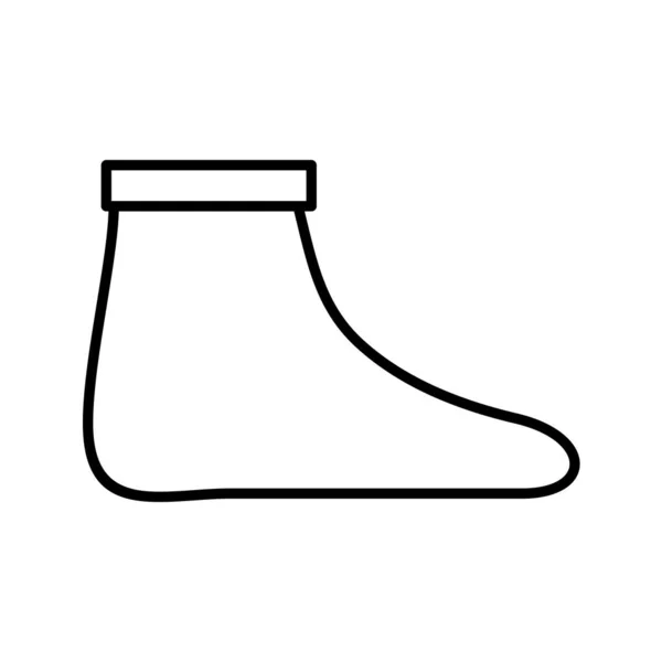 Gyönyörű meleg zokni vonal fekete ikon — Stock Vector