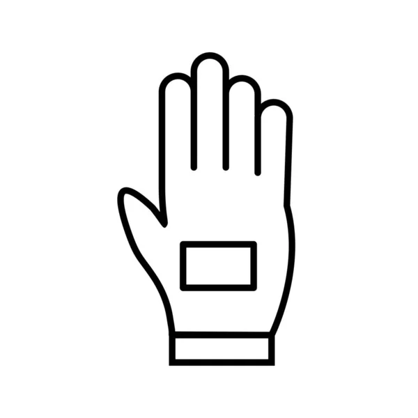 Glove Beautiful winter line black icon — Stock Vector