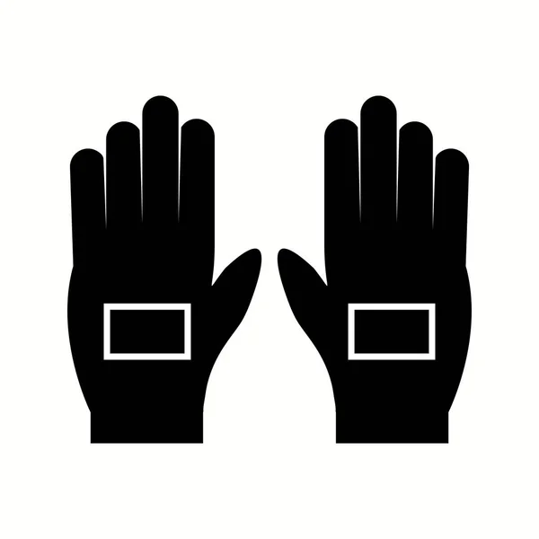 Hermoso par de guantes glifo icono negro — Vector de stock