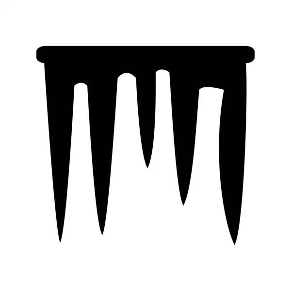 Belle ghiaccioli glifo icona nera — Vettoriale Stock