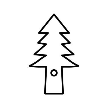 Ağaç Çizgisi Siyah Simgesi