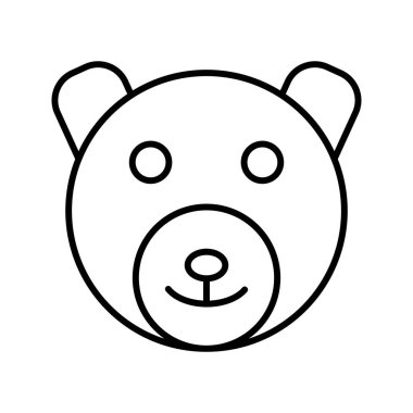 Bear Line Siyah Simge