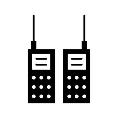 Walkie talkie Glyph siyah simgesi
