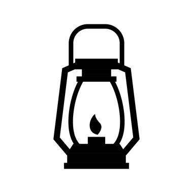 Gaz lambası Glyph siyah simgesi