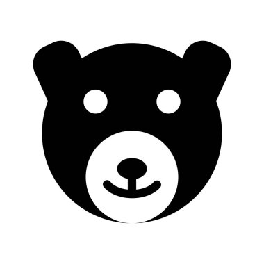 Bear Glyph siyah simgesi