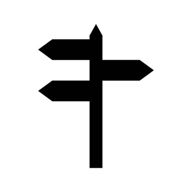 sokak işareti Glyph siyah simgesi