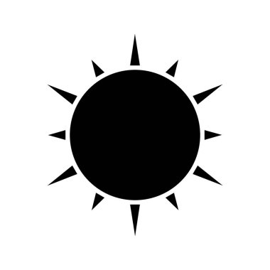 Sun Glyph siyah simgesi