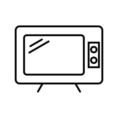 Telivison Line siyah simgesi