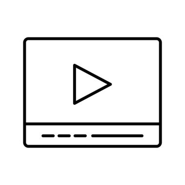 Video oynatıcı Çizgi siyah simgesi