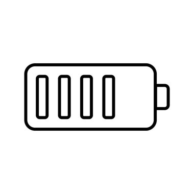 Tam battey Line siyah simgesi