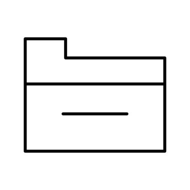 Klasör Satırı Siyah Simge