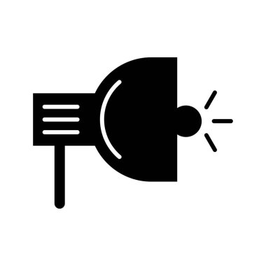 Spotlight glyph siyah simgesi 