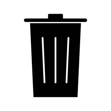 Çöp Glyph Siyah Simge 