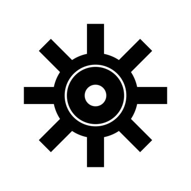 Ayarlar glyph siyah simgesi 