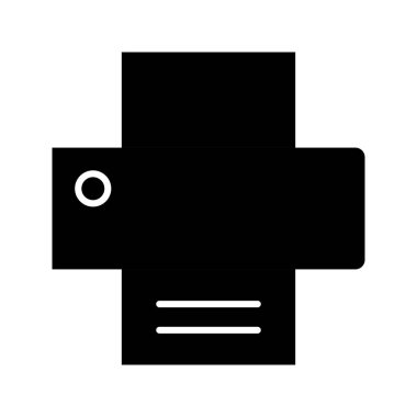 Güzel yazıcı glyph siyah simgesi