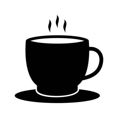 Güzel çay bardağı glyph siyah simgesi