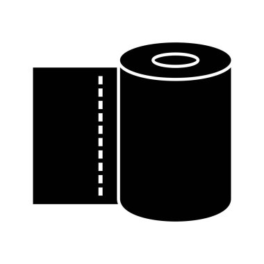 Güzel doku rulo glyph siyah simgesi