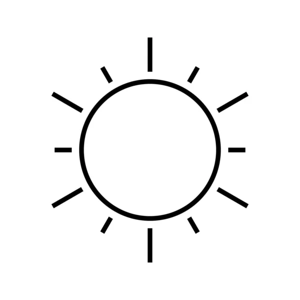 Sun line svart ikon — Stock vektor