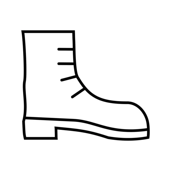 Camping boot Line Black Icon