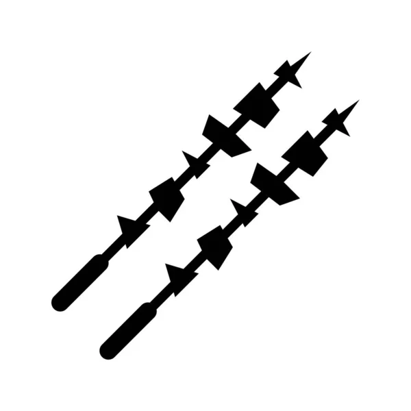 Bar bq glyph schwarzes Symbol — Stockvektor