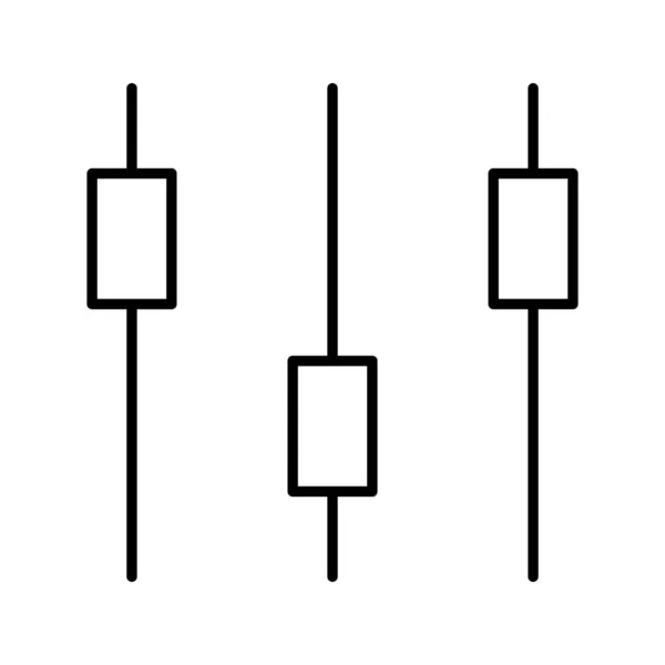 컨트롤 라인 검정 아이콘 — 스톡 벡터