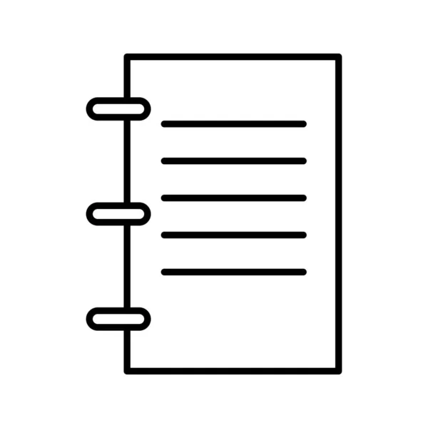 Notebook Line black icon — Stock Vector