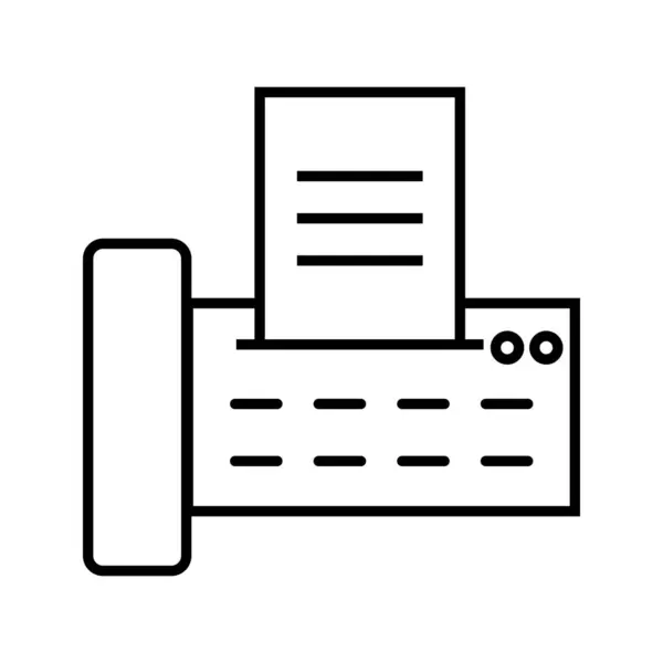 Faxleitung schwarzes Symbol — Stockvektor