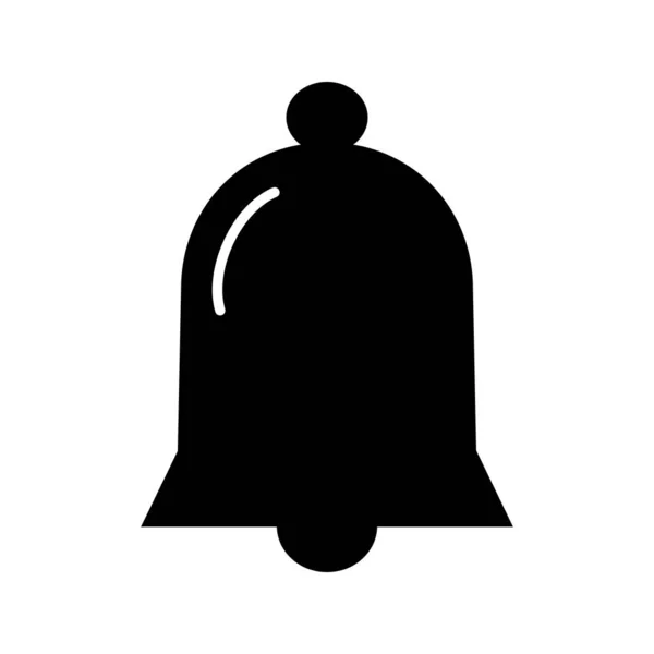 Glifo de notificación icono negro — Vector de stock