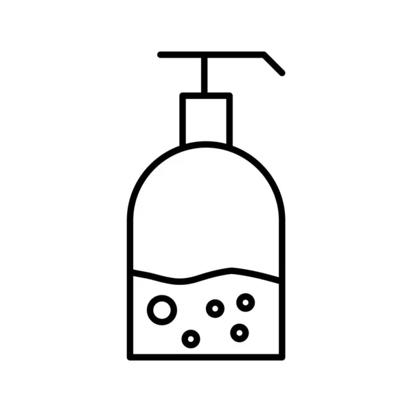 Indah Handwash Line ikon hitam - Stok Vektor