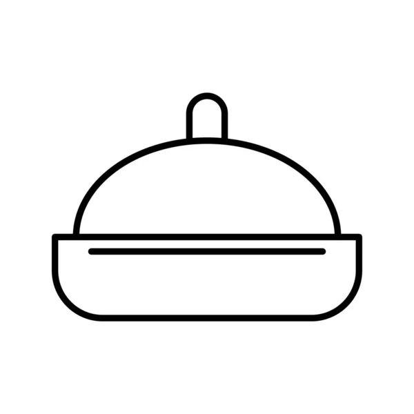 Vacker middags linje svart ikon — Stock vektor