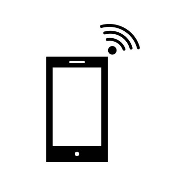 Güzel wifi bağlantıları glyph siyah simgesi