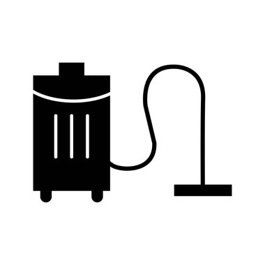 Güzel vaccum temizleyici glyph siyah simgesi