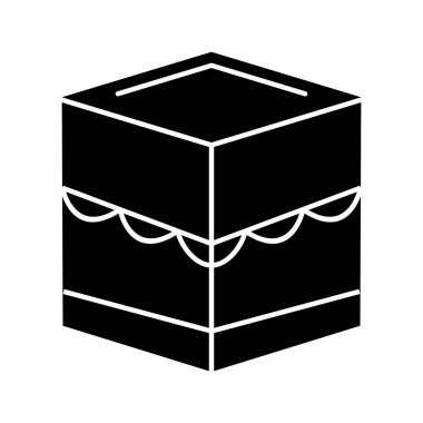 Güzel khana kaba Glyph siyah simgesi