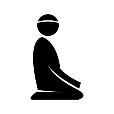 Güzel Sunan dua Glyph siyah simgesi