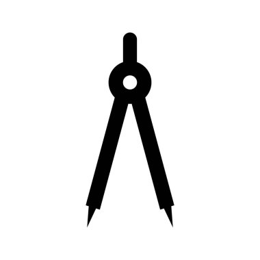 Güzel pusula glyph siyah simgesi