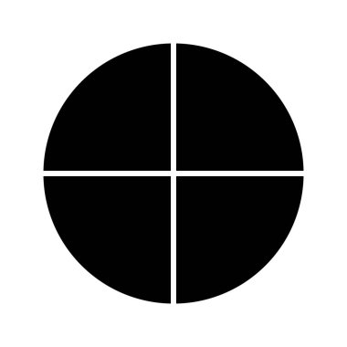 Güzel daire glyph siyah simgesi