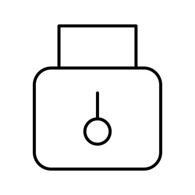 güzel kilit hattı siyah simge