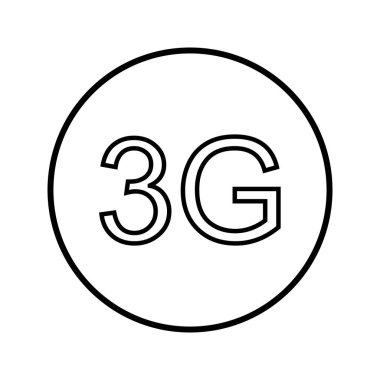 Güzel 3g çizgi siyah simge